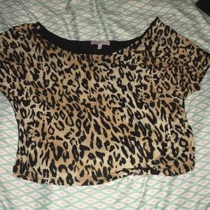 Charlotte Russe Leopard Crop Top